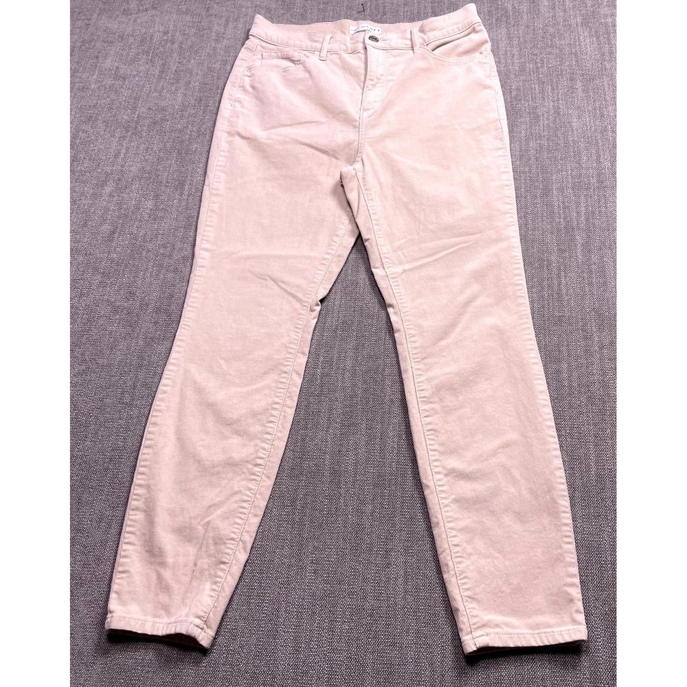 Loft Made And Loved Corduroy Skinny Pants Womens 29/8 Tan Solid Ankle Casual